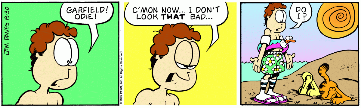 Garfield, August 30, 1995