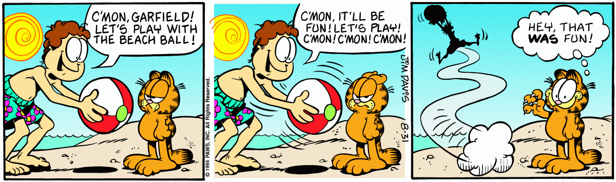 Garfield, August 31, 1995