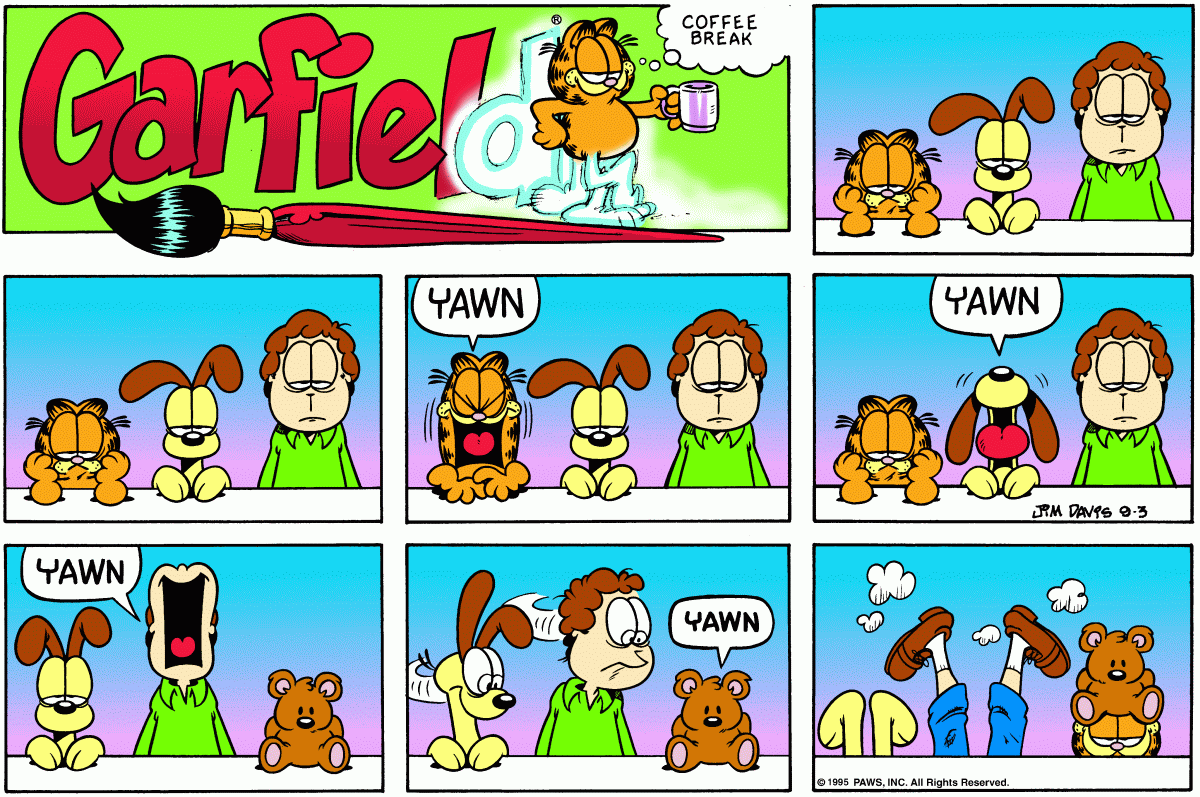 Garfield, September 3, 1995