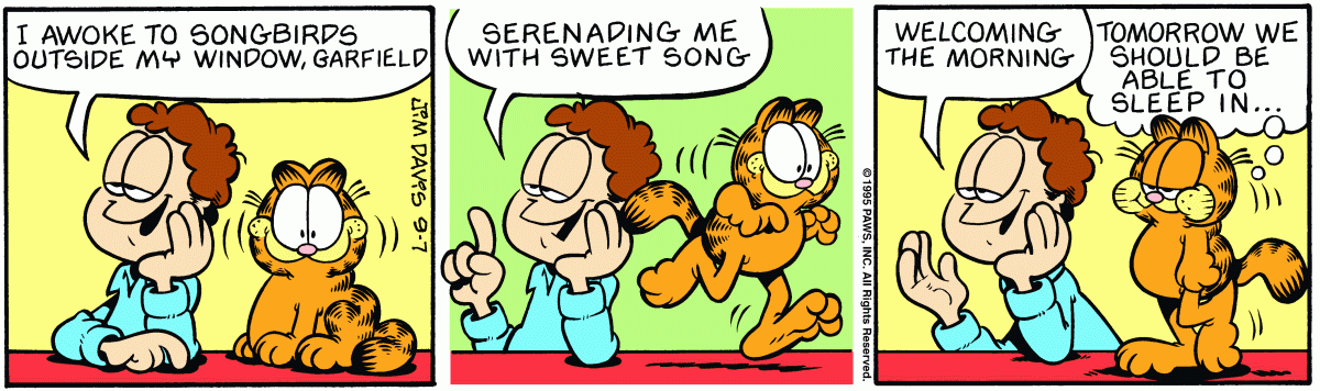 Garfield, September 7, 1995