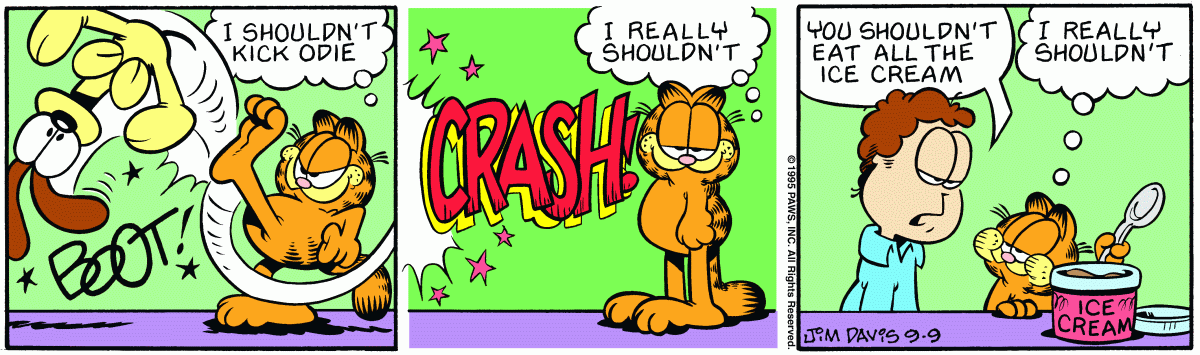 Garfield, September 9, 1995
