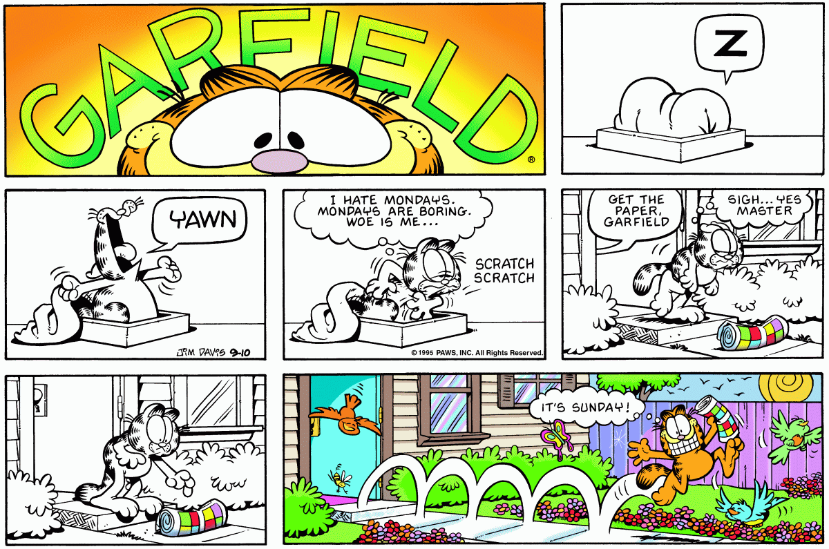 Garfield, September 10, 1995
