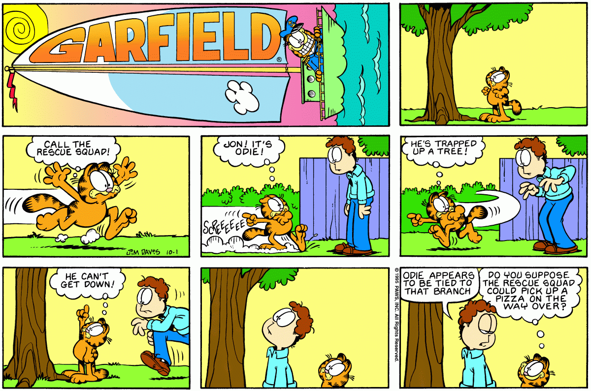 Garfield, October 1, 1995