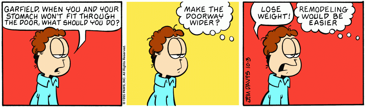 Garfield, October 3, 1995