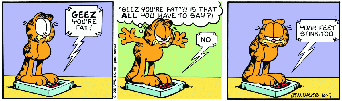Garfield, October 7, 1995