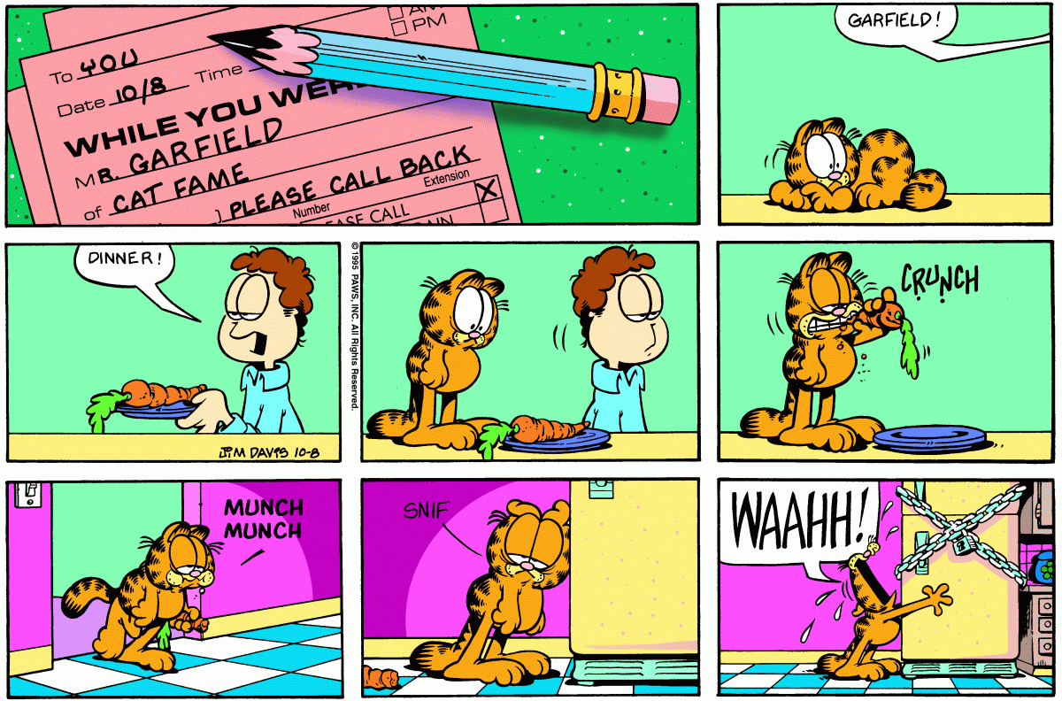 Garfield, October 8, 1995