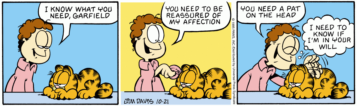 Garfield, October 21, 1995