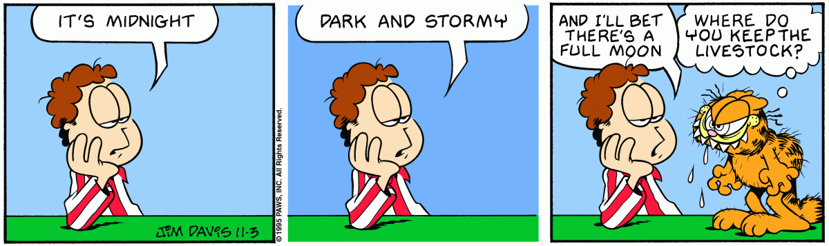 Garfield, November 3, 1995