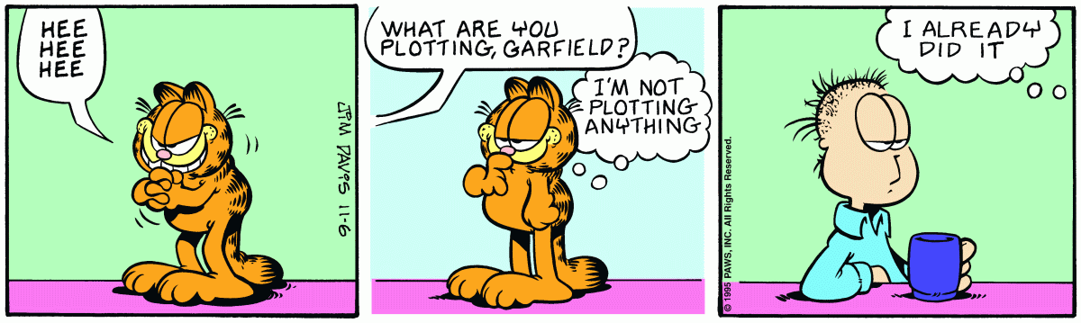 Garfield, November 6, 1995