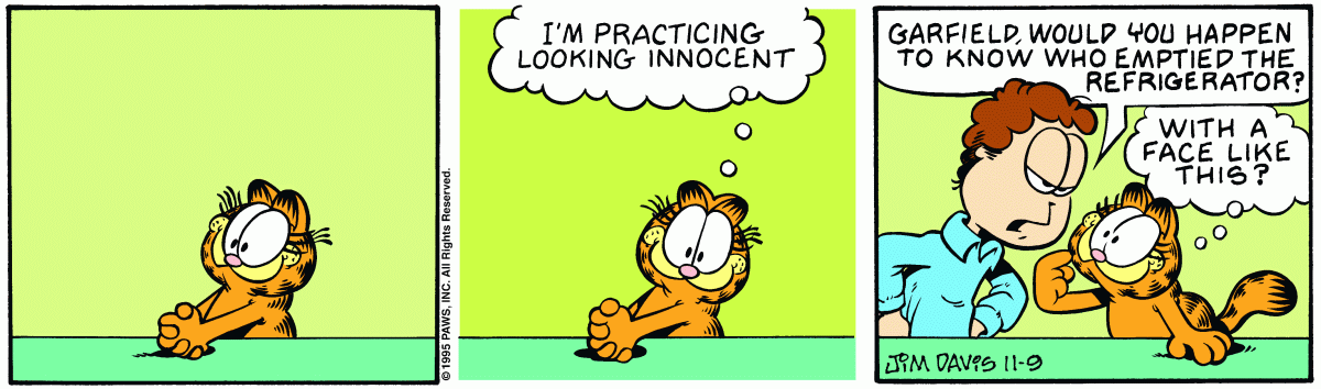 Garfield, November 9, 1995