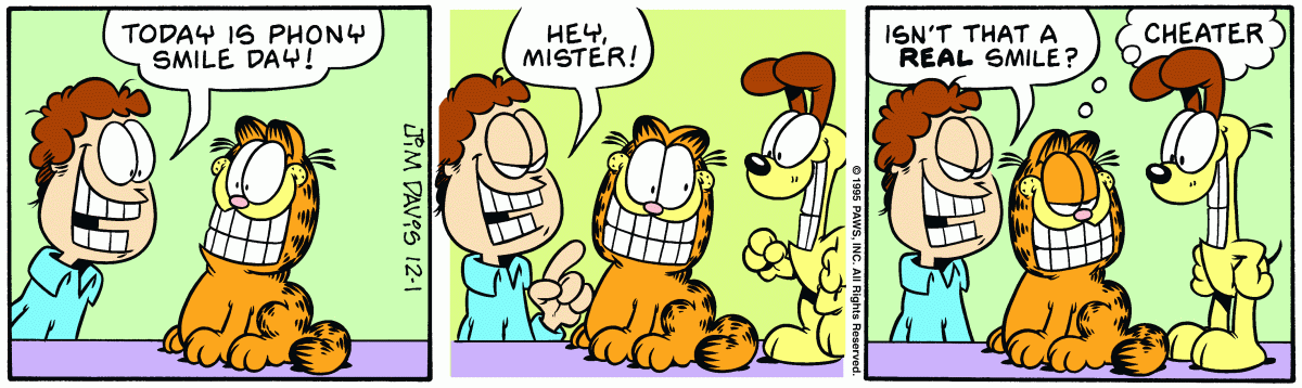Garfield, December 1, 1995