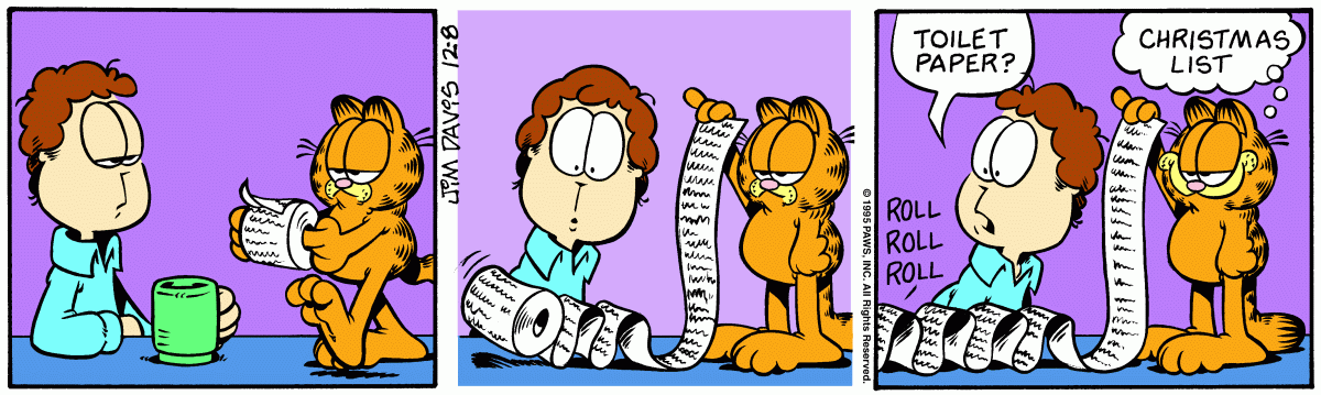 Garfield, December 8, 1995