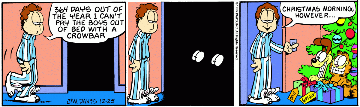 Garfield, December 25, 1995