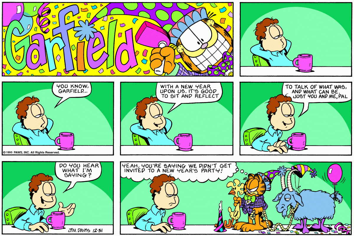 Garfield, December 31, 1995
