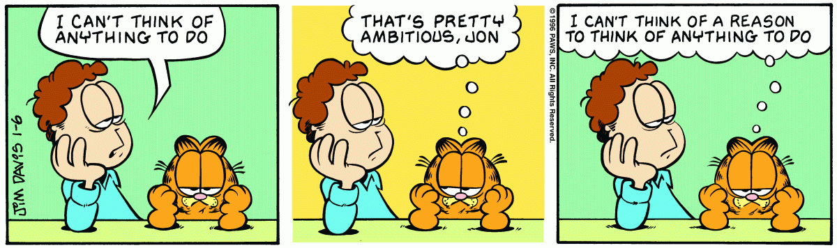 Garfield, January 6, 1996