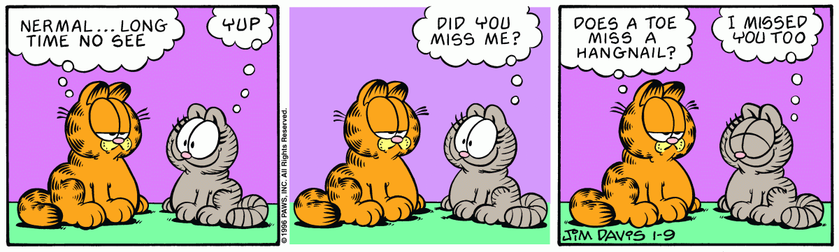 Garfield comic strip for Tuesday, January 9, 1996
