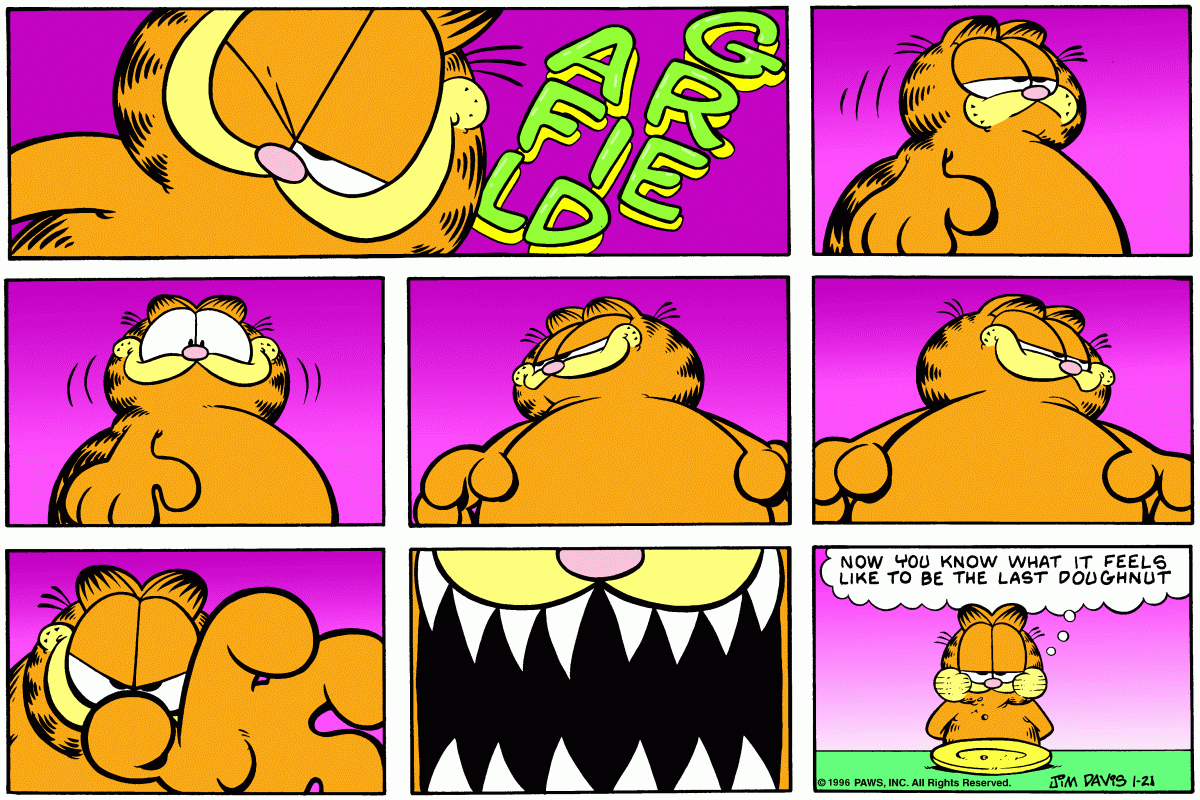 Garfield comic strip for Sunday, January 21, 1996