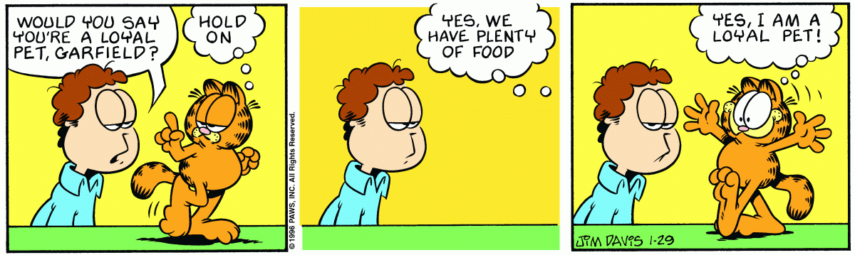 Garfield, January 29, 1996