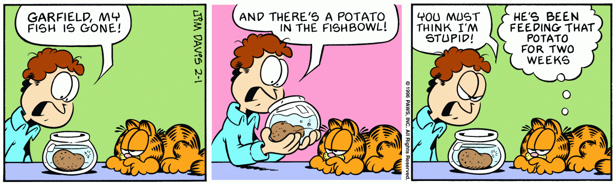Garfield, February 1, 1996