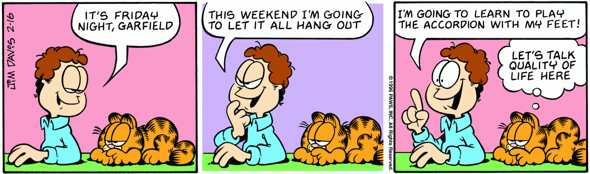 Garfield, February 16, 1996