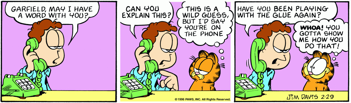 Garfield, February 29, 1996