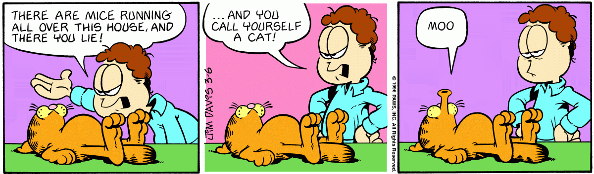 Garfield, March 6, 1996