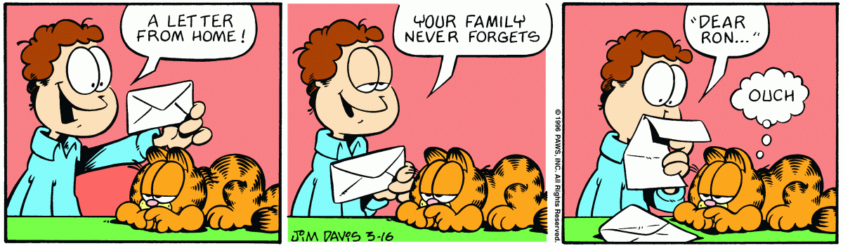 Garfield, March 16, 1996