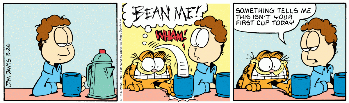 Garfield comic strip for Tuesday, March 26, 1996