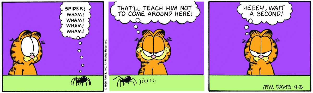 Garfield comic strip for Wednesday, April 3, 1996