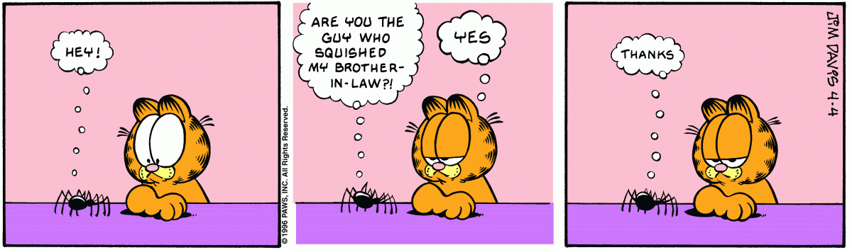 Garfield comic strip for Thursday, April 4, 1996