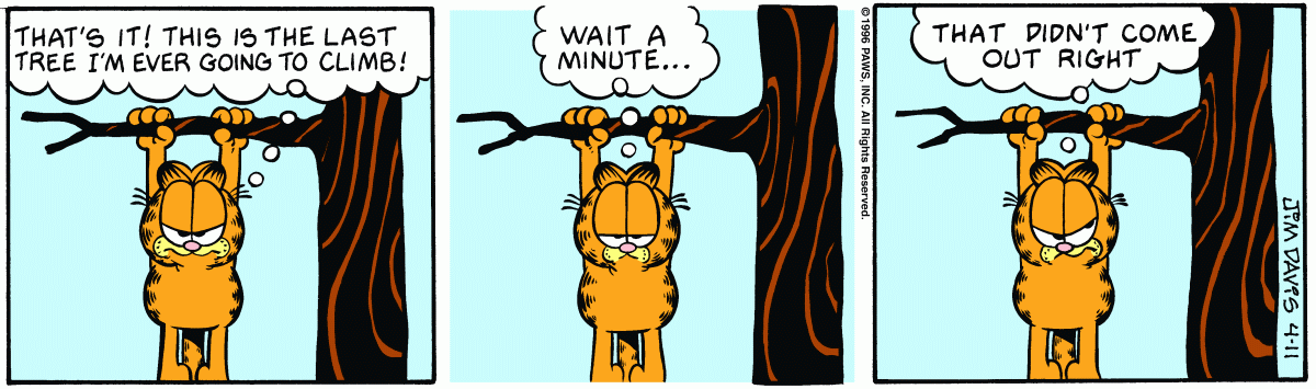 Garfield, April 11, 1996