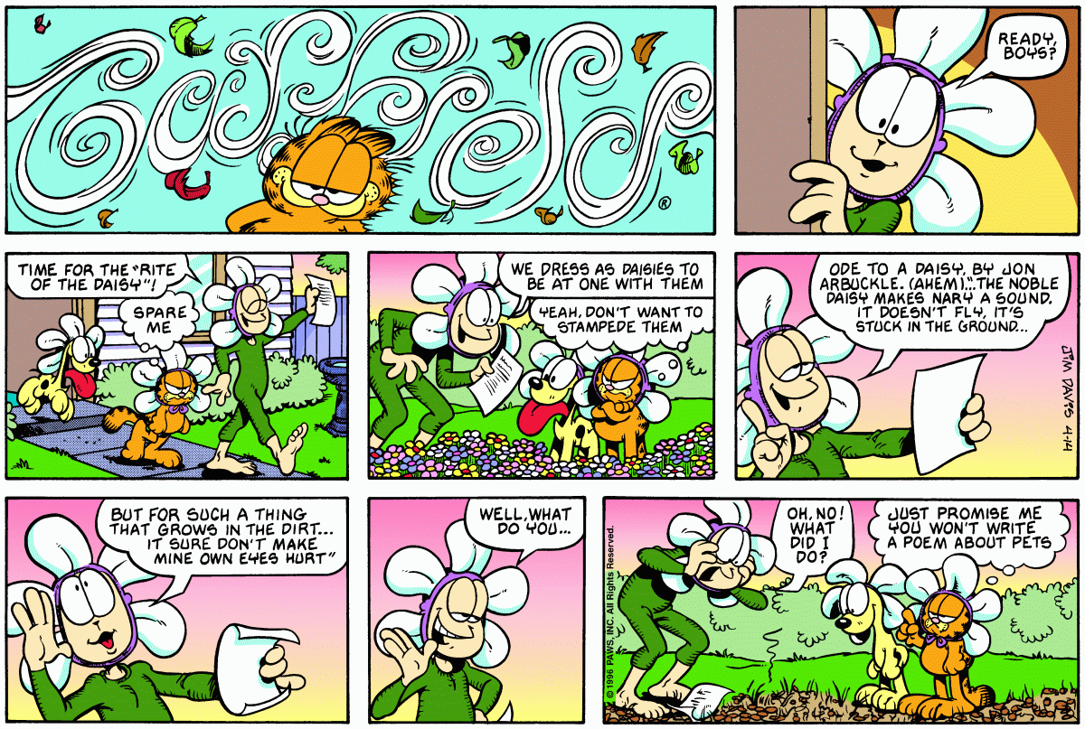 Garfield, April 14, 1996