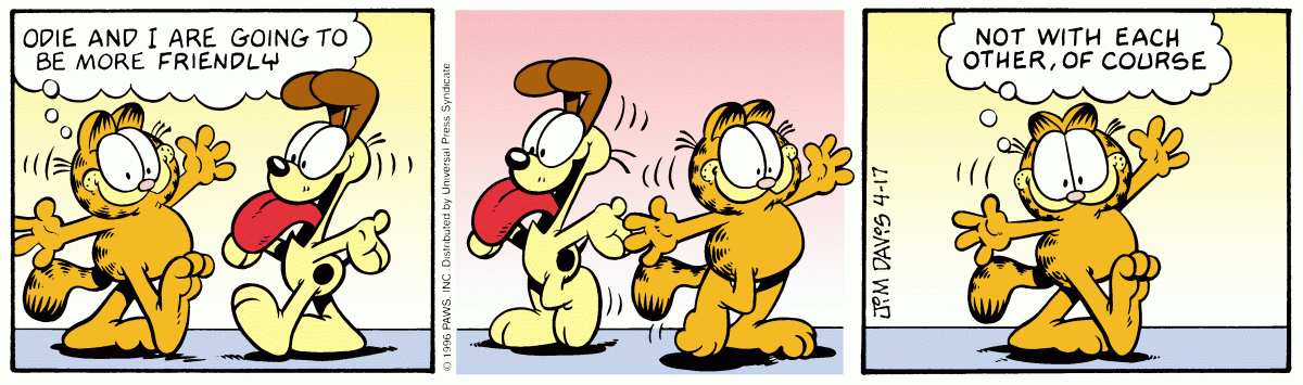 Garfield comic strip for Wednesday, April 17, 1996
