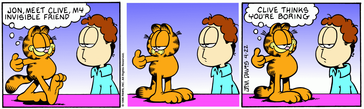 Garfield comic strip for Monday, April 22, 1996