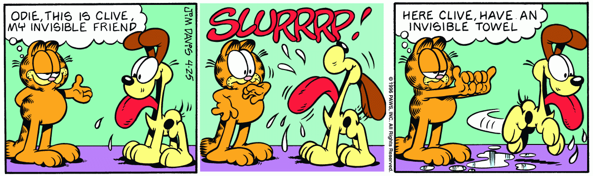 Garfield comic strip for Thursday, April 25, 1996