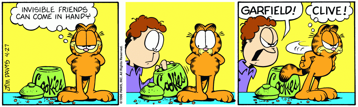 Garfield comic strip for Saturday, April 27, 1996