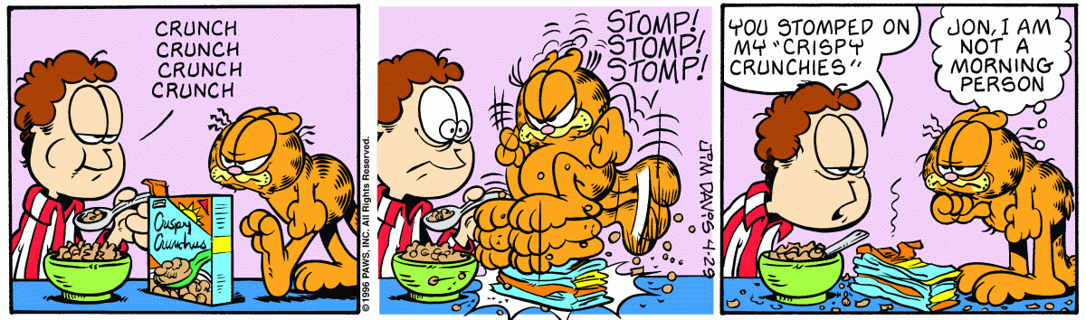 Garfield, April 29, 1996
