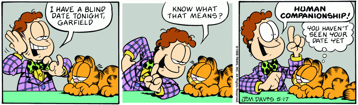 Garfield comic strip for Friday, May 17, 1996