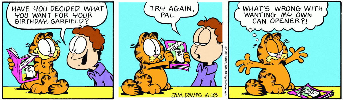 Garfield, June 18, 1996