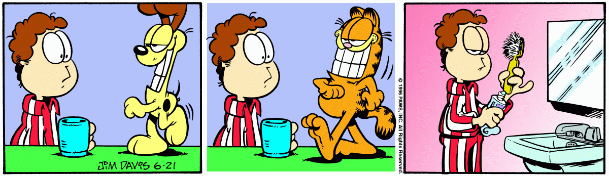Garfield comic strip for Friday, June 21, 1996