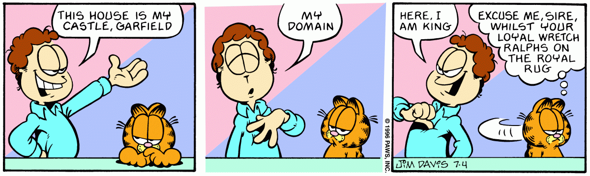 Garfield, July 4, 1996