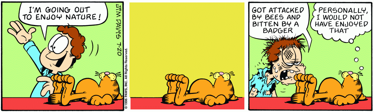 Garfield, July 20, 1996
