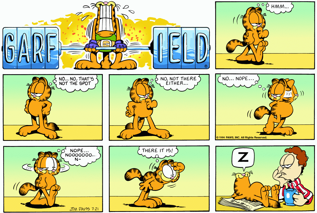Garfield, July 21, 1996