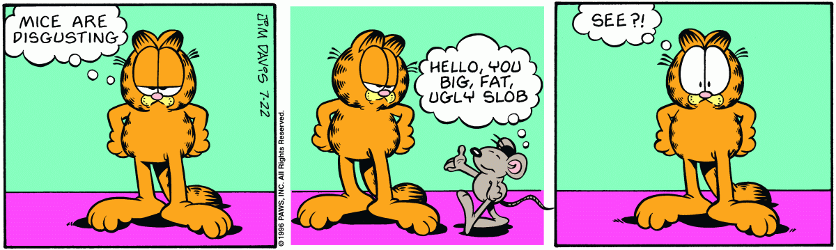 Garfield, July 22, 1996