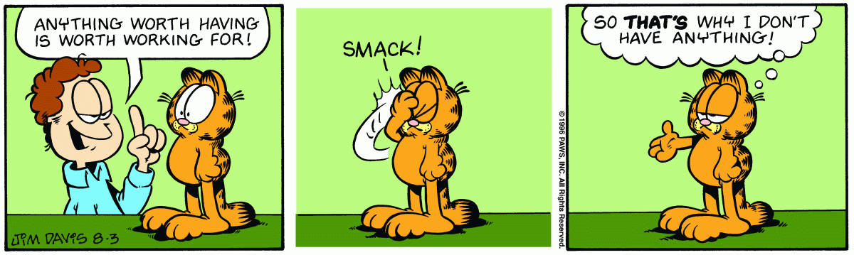 Garfield, August 3, 1996
