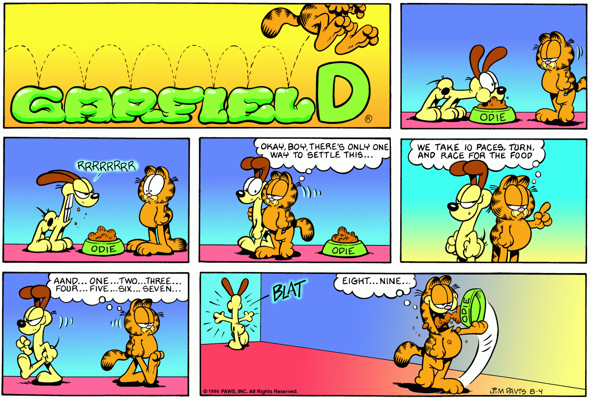Garfield, August 4, 1996