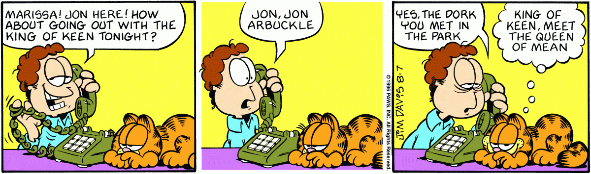 Garfield, August 7, 1996