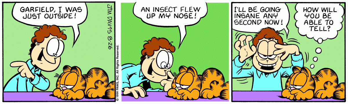 Garfield, August 26, 1996