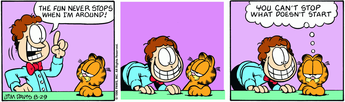 Garfield, August 29, 1996