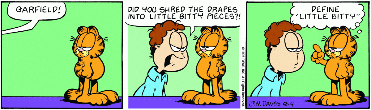 Garfield, September 4, 1996